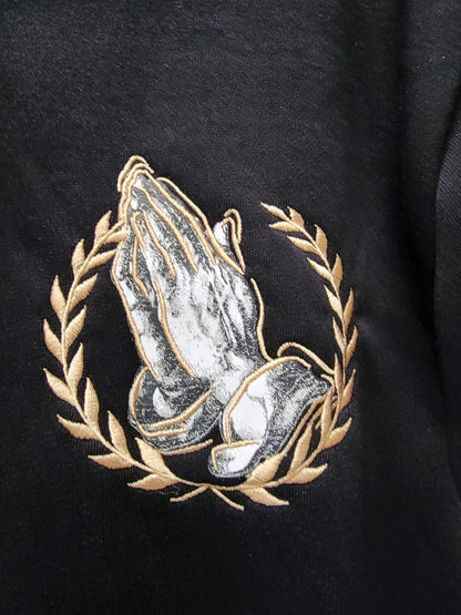 Designed Hoodie Praying Hands Black