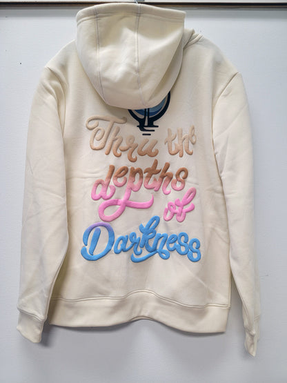 Designed Hoodie Follow The Light Cream Color