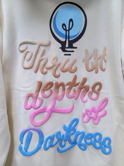 Designed Hoodie Follow The Light Cream Color