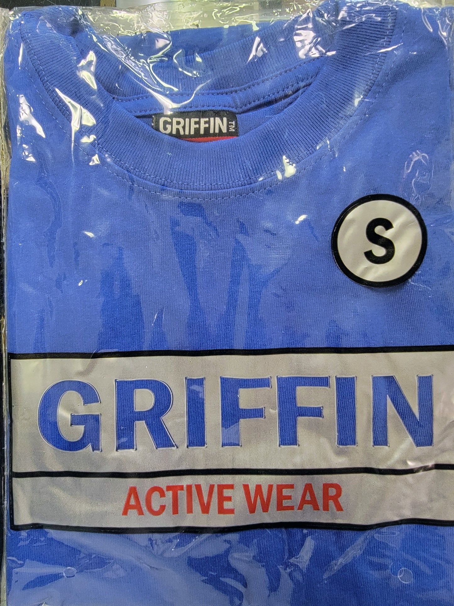 Plain Short Sleeve T-shirts Griffin Royal Blue