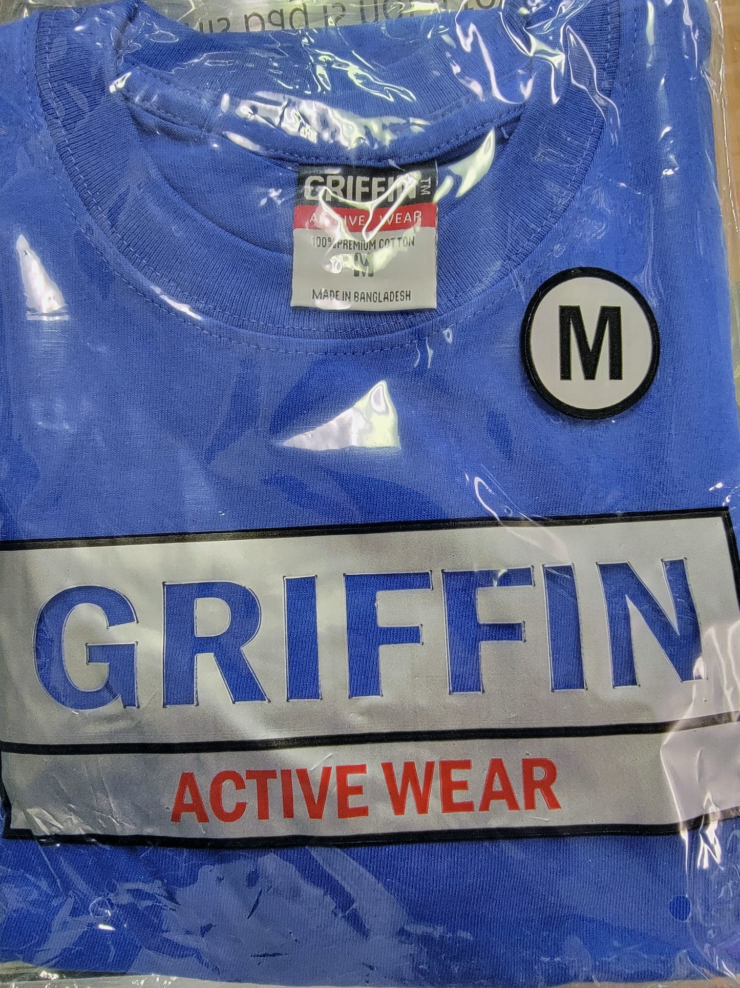 Plain Short Sleeve T-shirts Griffin Royal Blue