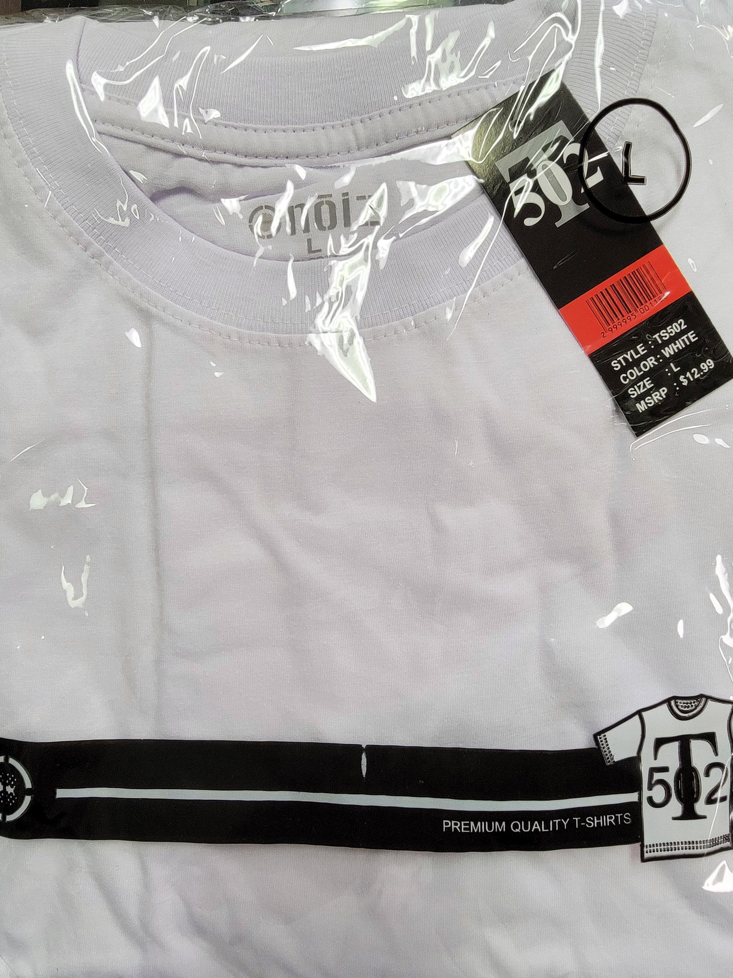 Plain Short Sleeve T-shirts Noiz White