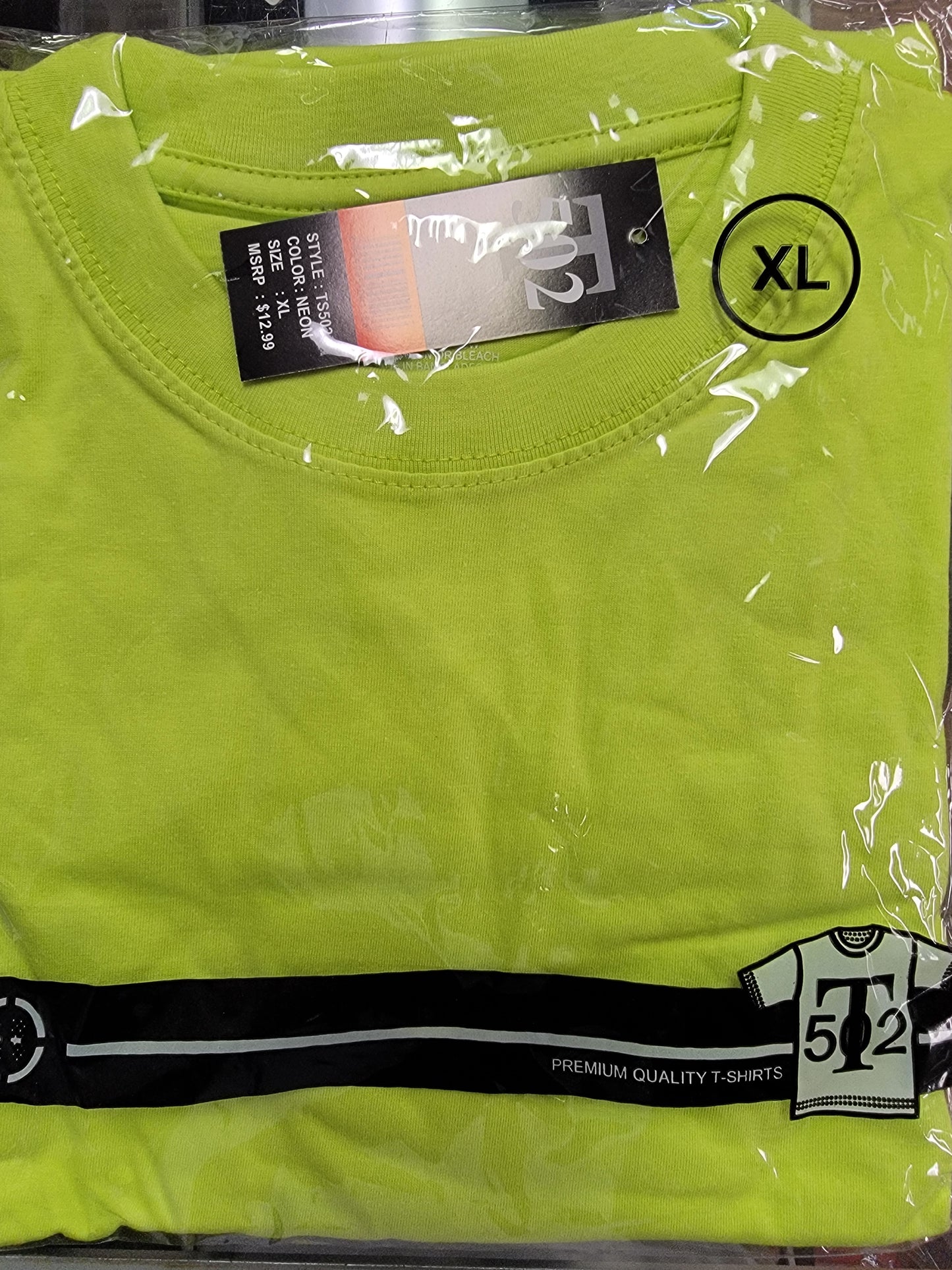 Plain Short Sleeve T-shirts Noiz Neon Green