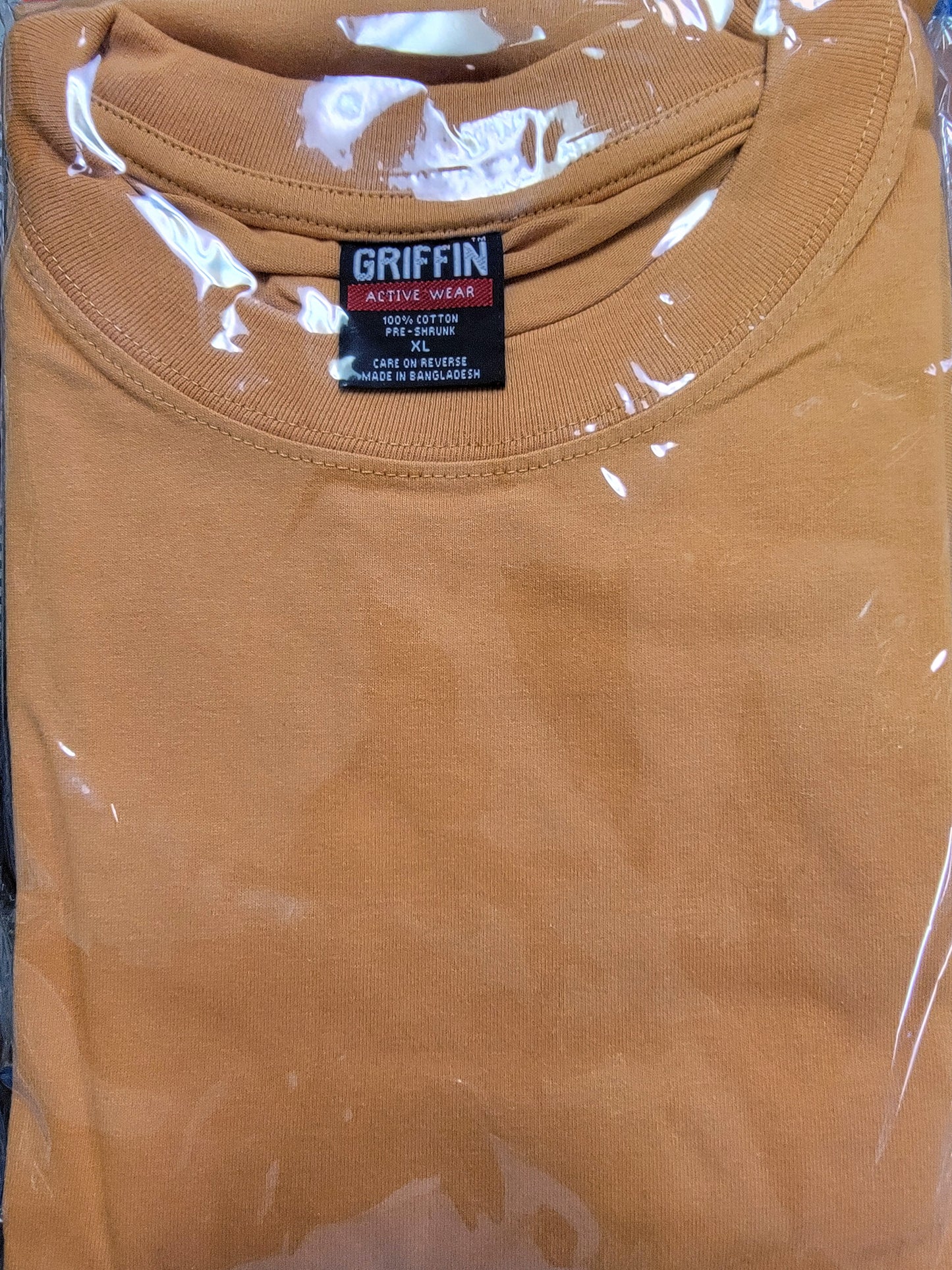 Plain Short Sleeve T-shirts Griffin Tan