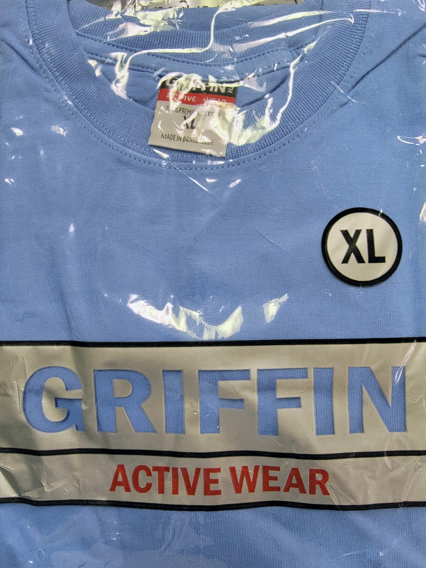 Plain Short Sleeve T-shirts Griffin Sky Blue