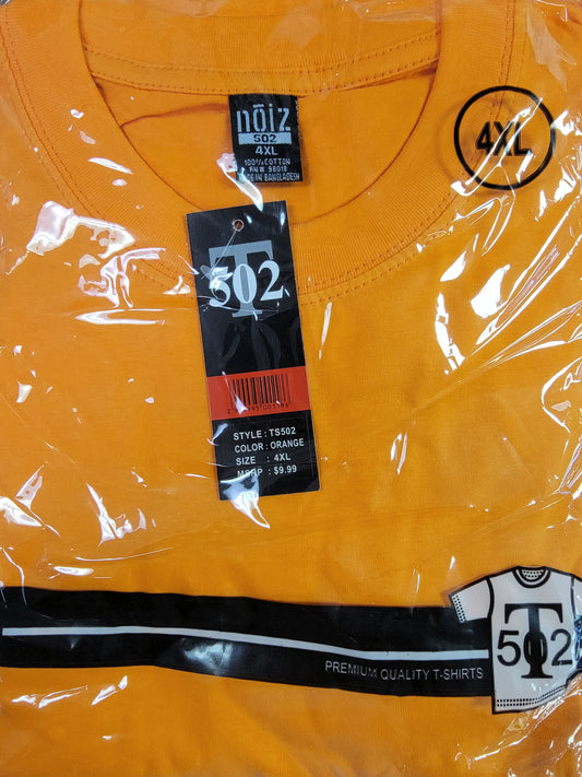 Plain Short Sleeve T-shirts Noiz Orange