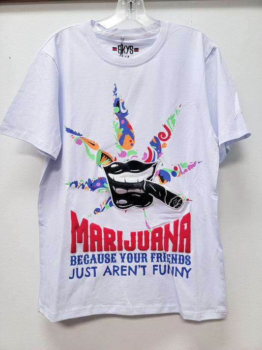 BKYS Marijuana T-Shirts White