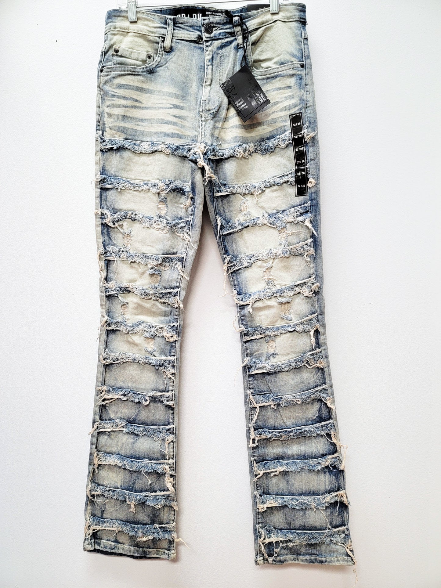 SPARK Frayed Edge Distressed Stacked Jean Tint Color