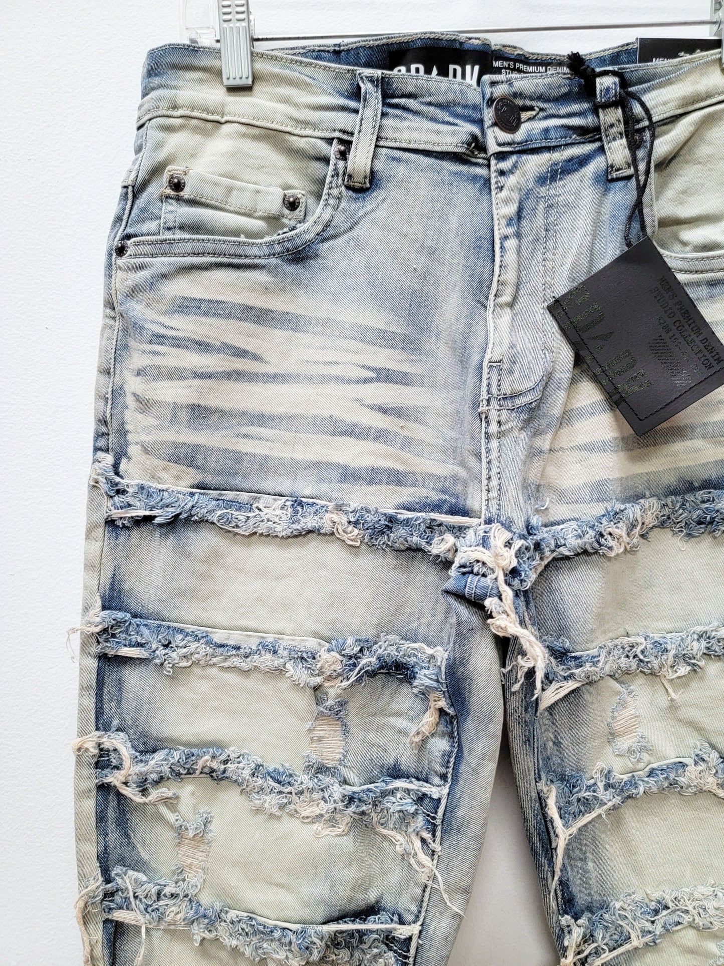 SPARK Frayed Edge Distressed Stacked Jean Tint Color