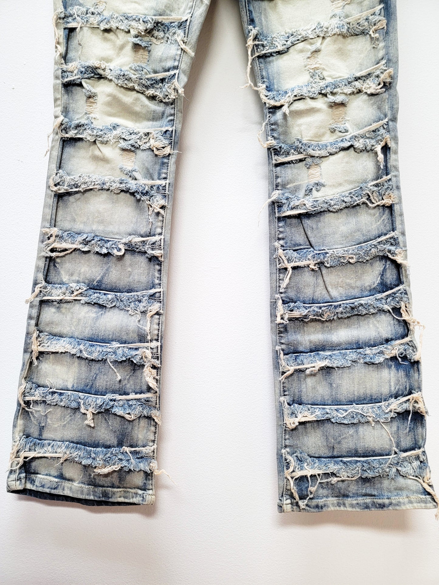 SPARK Frayed Edge Distressed Stacked Jean Tint Color