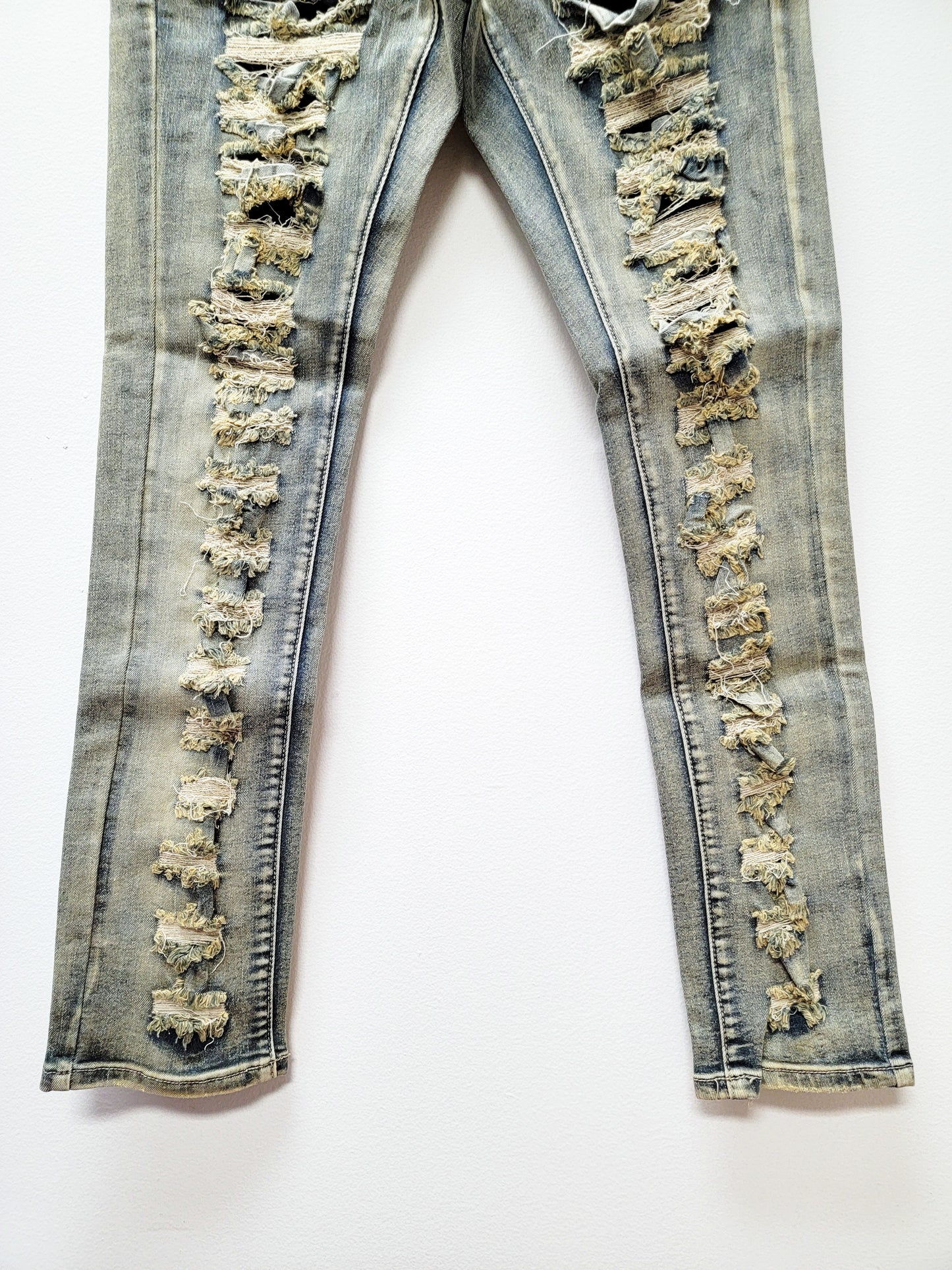 BLEECKER & MERCER Ripped Distressed Jeans Vintage Color