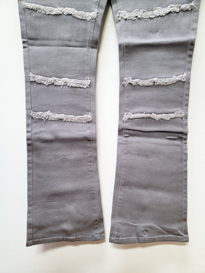 SPARK Stacked Jeans Gray Color