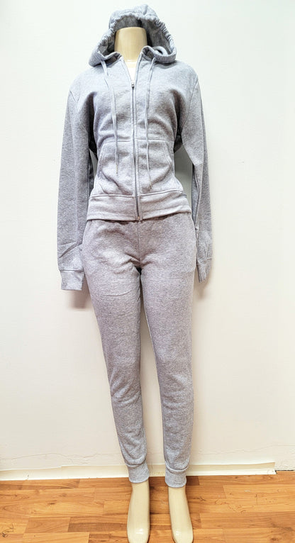 Ladies Plain Sweat Jogging Suit Set