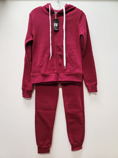 Ladies Plain Sweat Jogging Suit Set