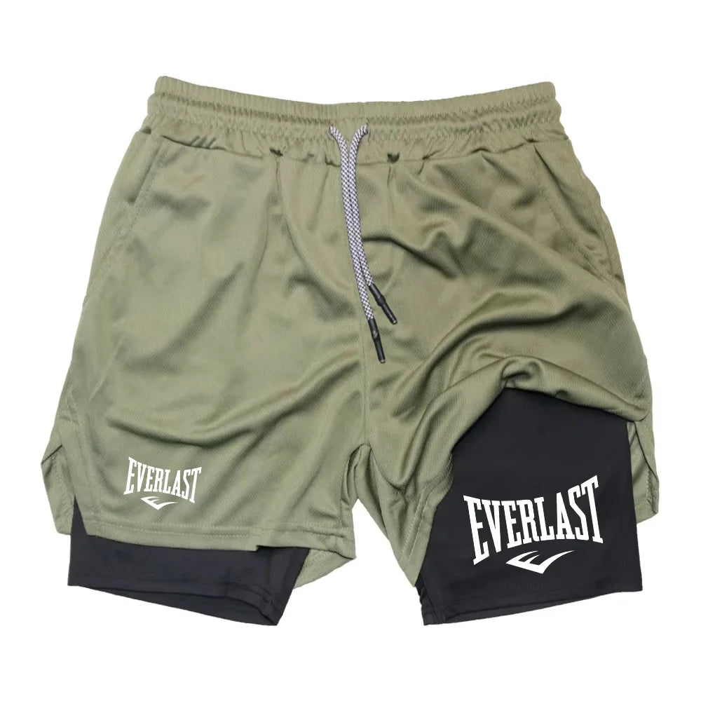 Men's 2-in-1 athletic shorts for running and workouts