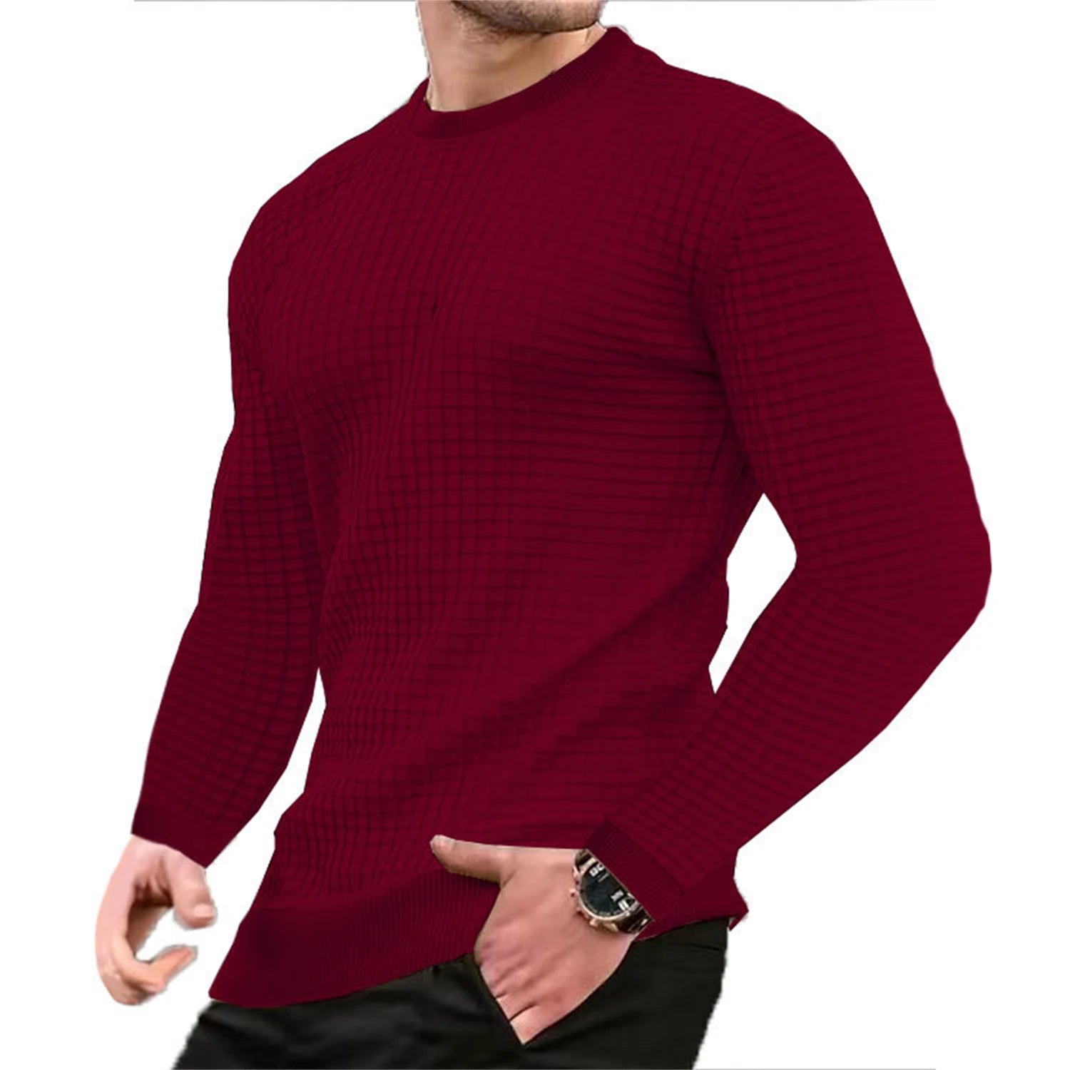 Men's Waffle Check Hoodie