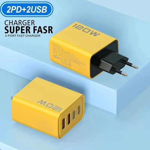 120W 4-Port USB-C Fast Charger