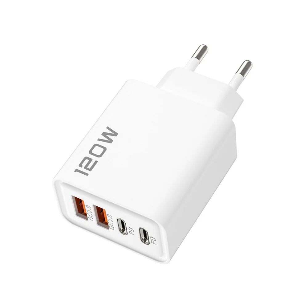 120W 4-Port USB-C Fast Charger
