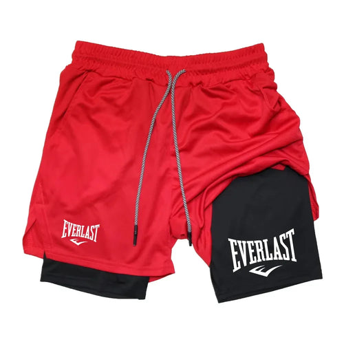 Men's 2-in-1 athletic shorts for running and workouts