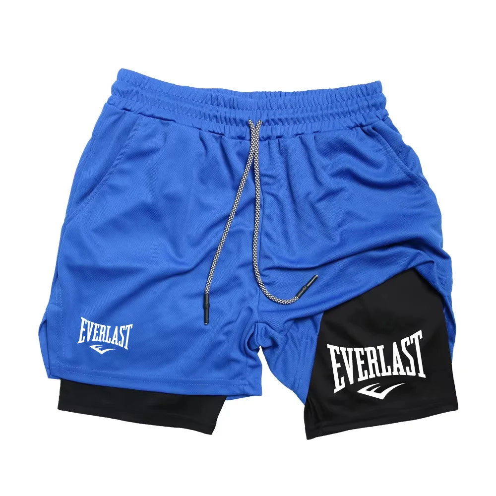 Men's 2-in-1 athletic shorts for running and workouts