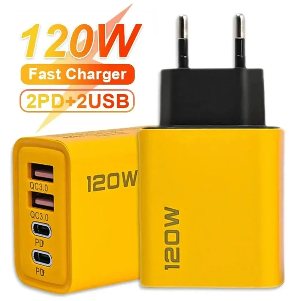 120W 4-Port USB-C Fast Charger