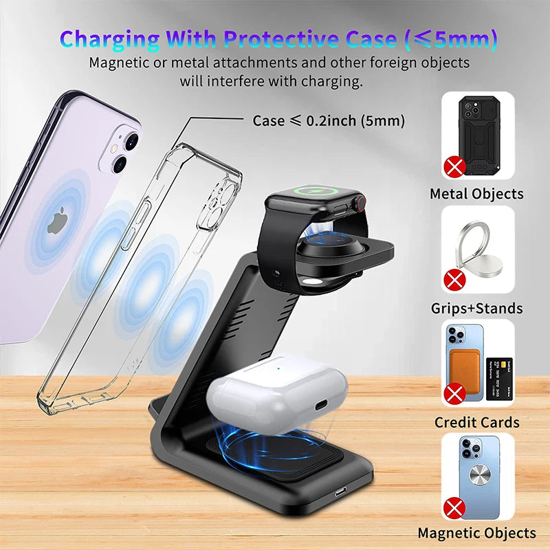 “Universal 3-in-1 30W Wireless Charger”